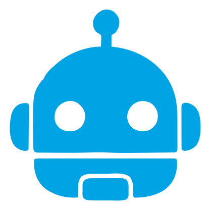 Robot Head Face Logo #00a3e4