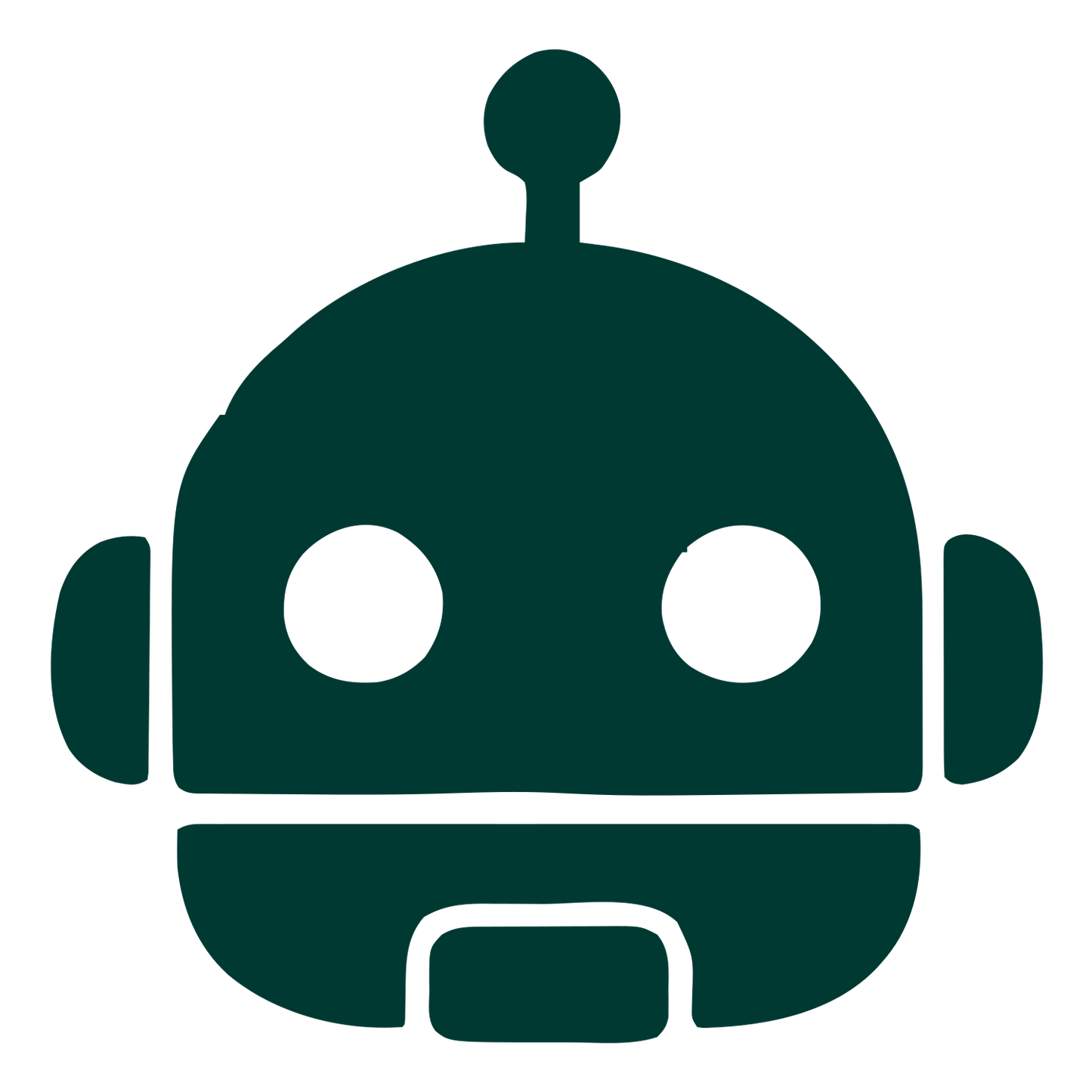 Robot Head Face Logo #003932