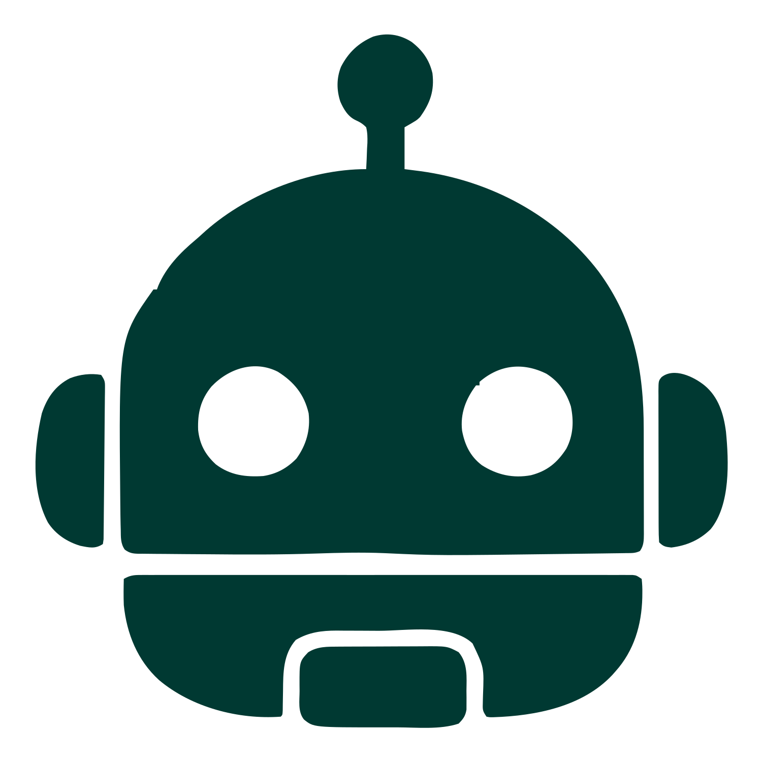 Robot Head Face Logo #003932