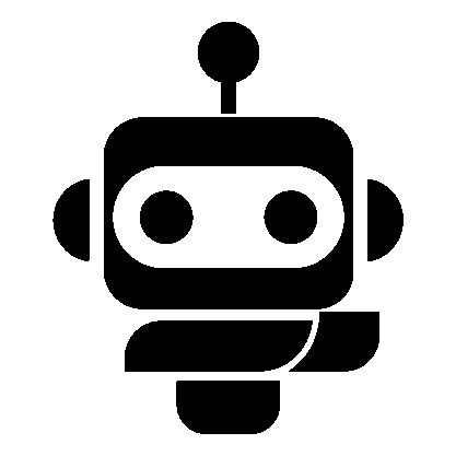 Layered Overlap Robot Logo