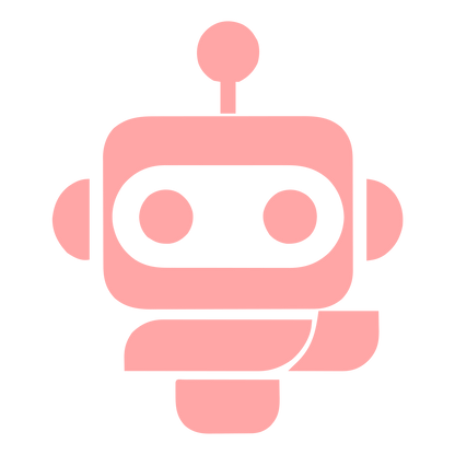 Layered Overlap Robot Logo #ffa6a6