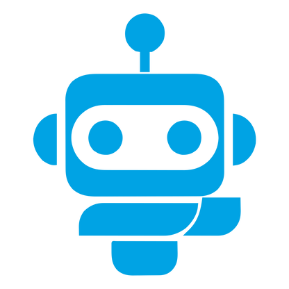 Layered Overlap Robot Logo #00a3e4