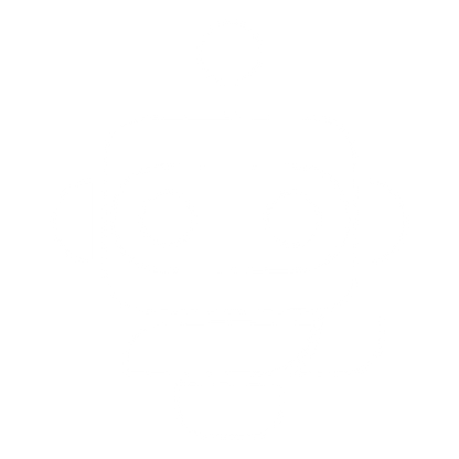 Layered Overlap Robot Logo #ffffff