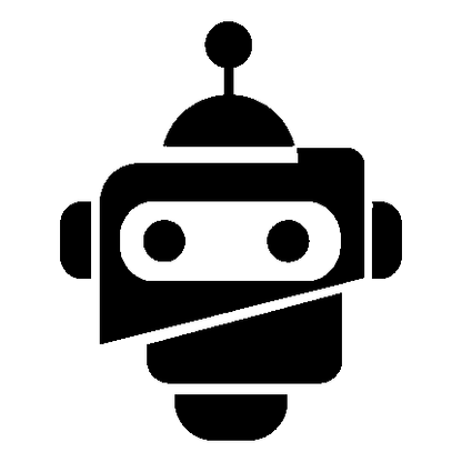 Robot Head Layered Logo