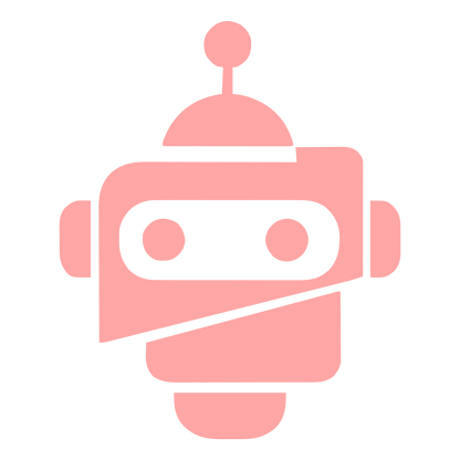 Robot Head Layered Logo #ffa6a6