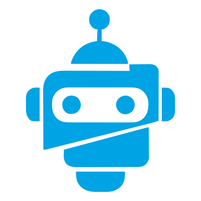 Robot Head Layered Logo #00a3e4