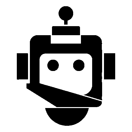 Robot Head Layered Logo