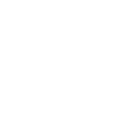 Pixel Robot Face Logo #ffffff