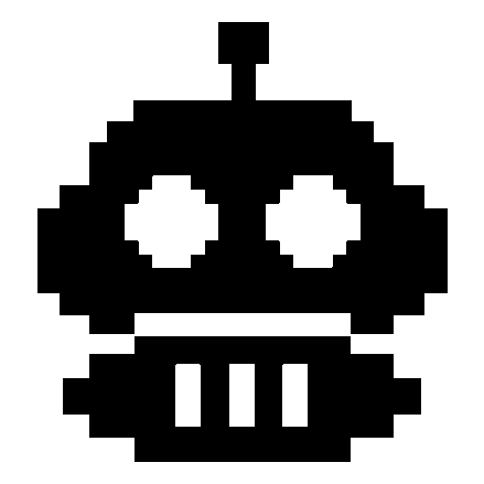 Pixel Robot Face Logo