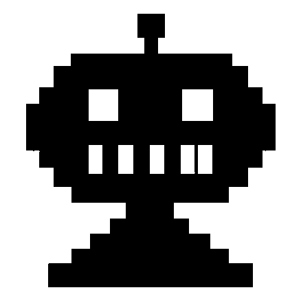 Pixel Robot Head Logo