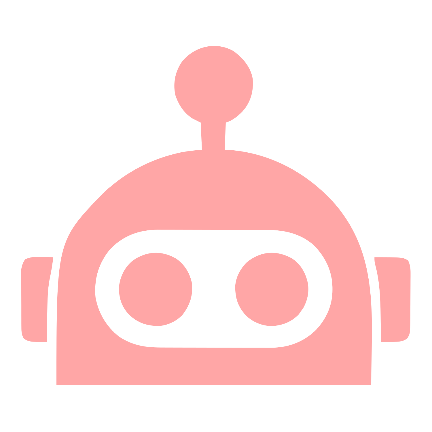 Robot Head Antenna Logo #ffa6a6