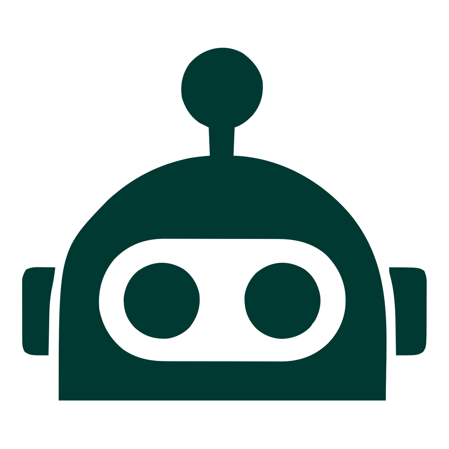 Robot Head Antenna Logo #003932