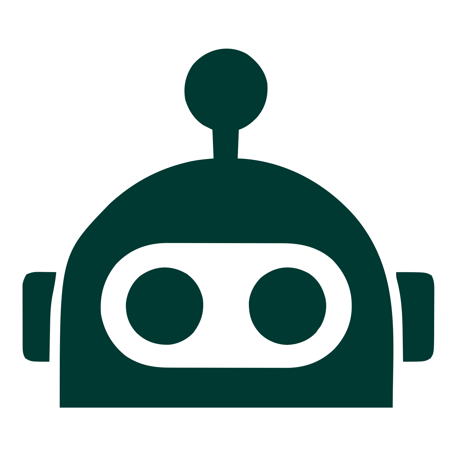 Robot Head Antenna Logo #003932