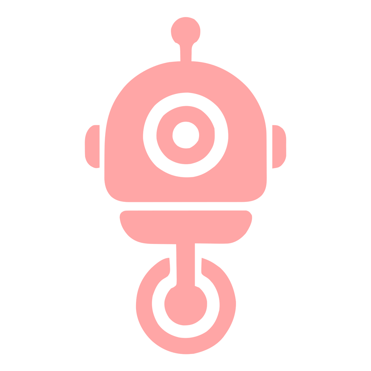 Robot Head Pictogram Logo #ffa6a6