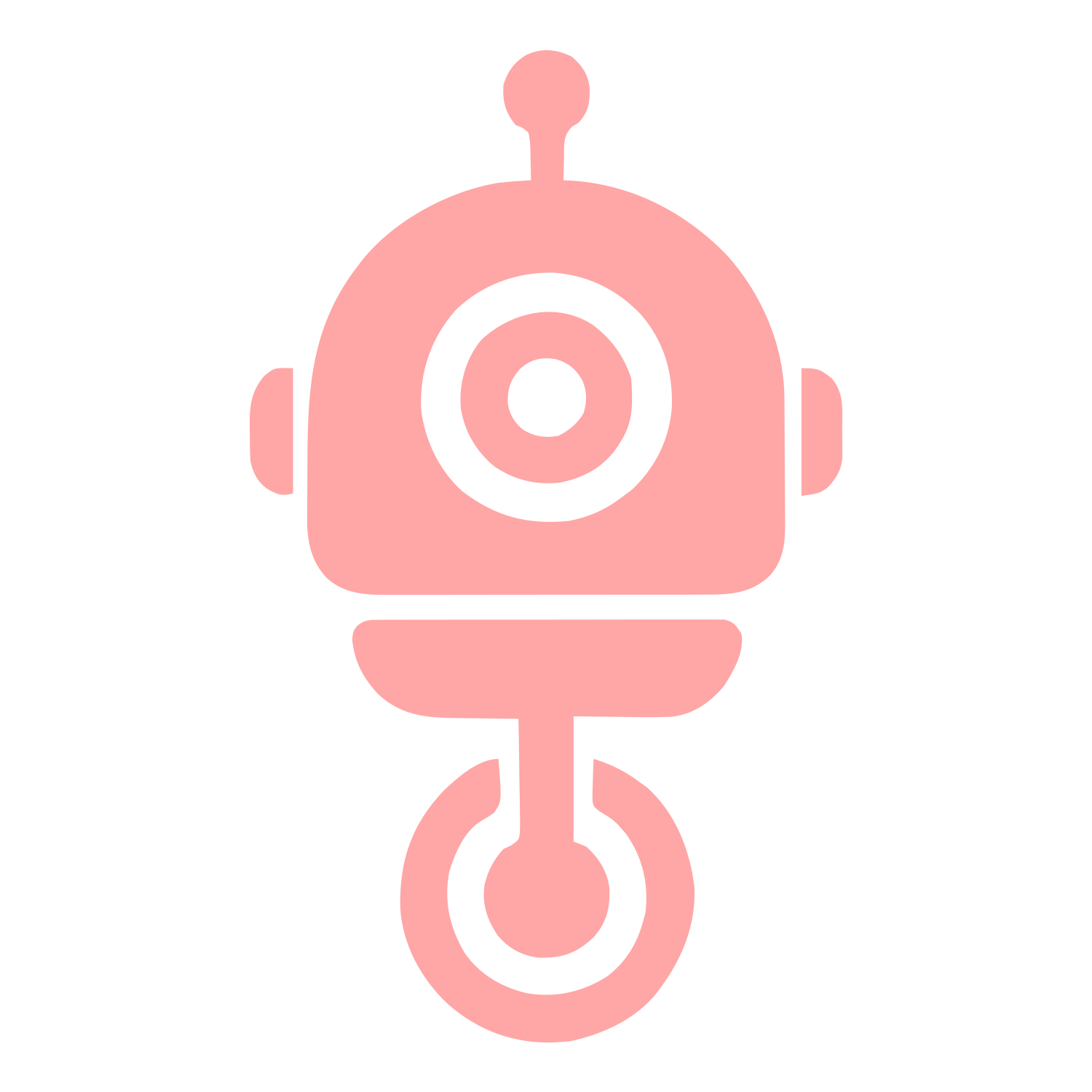 Robot Head Pictogram Logo #ffa6a6