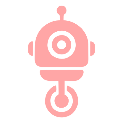 Robot Head Pictogram Logo #ffa6a6