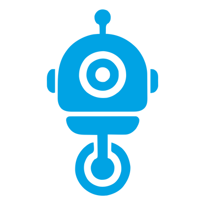 Robot Head Pictogram Logo #00a3e4