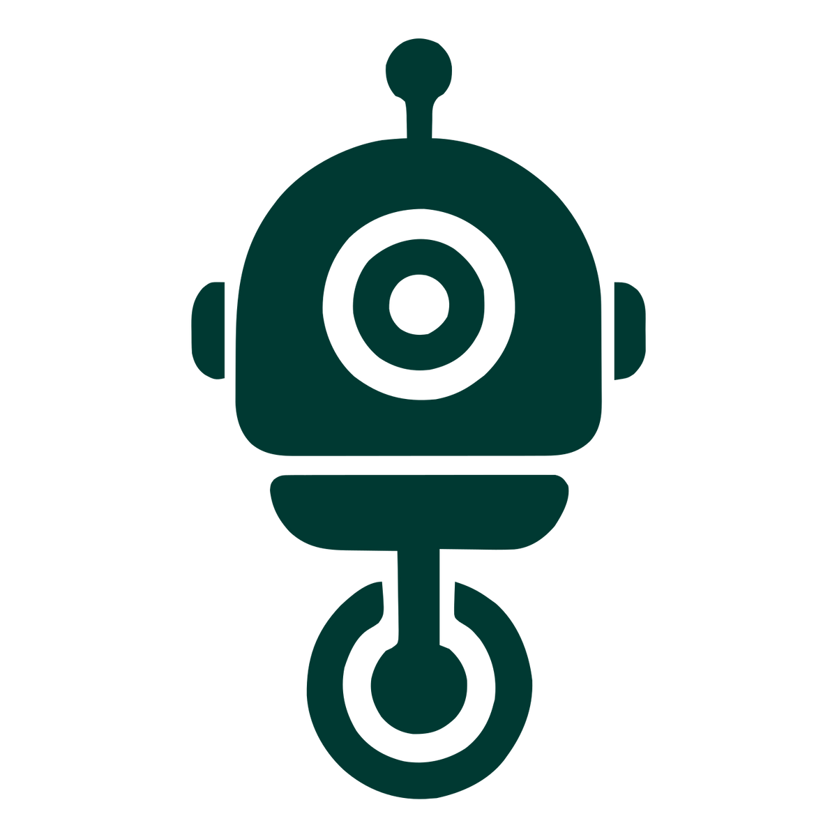 Robot Head Pictogram Logo #003932