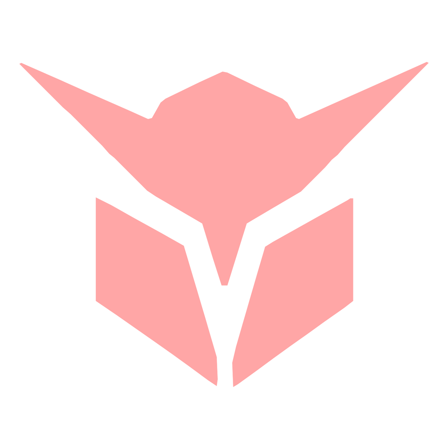 Robot Mask Helmet Logo #ffa6a6