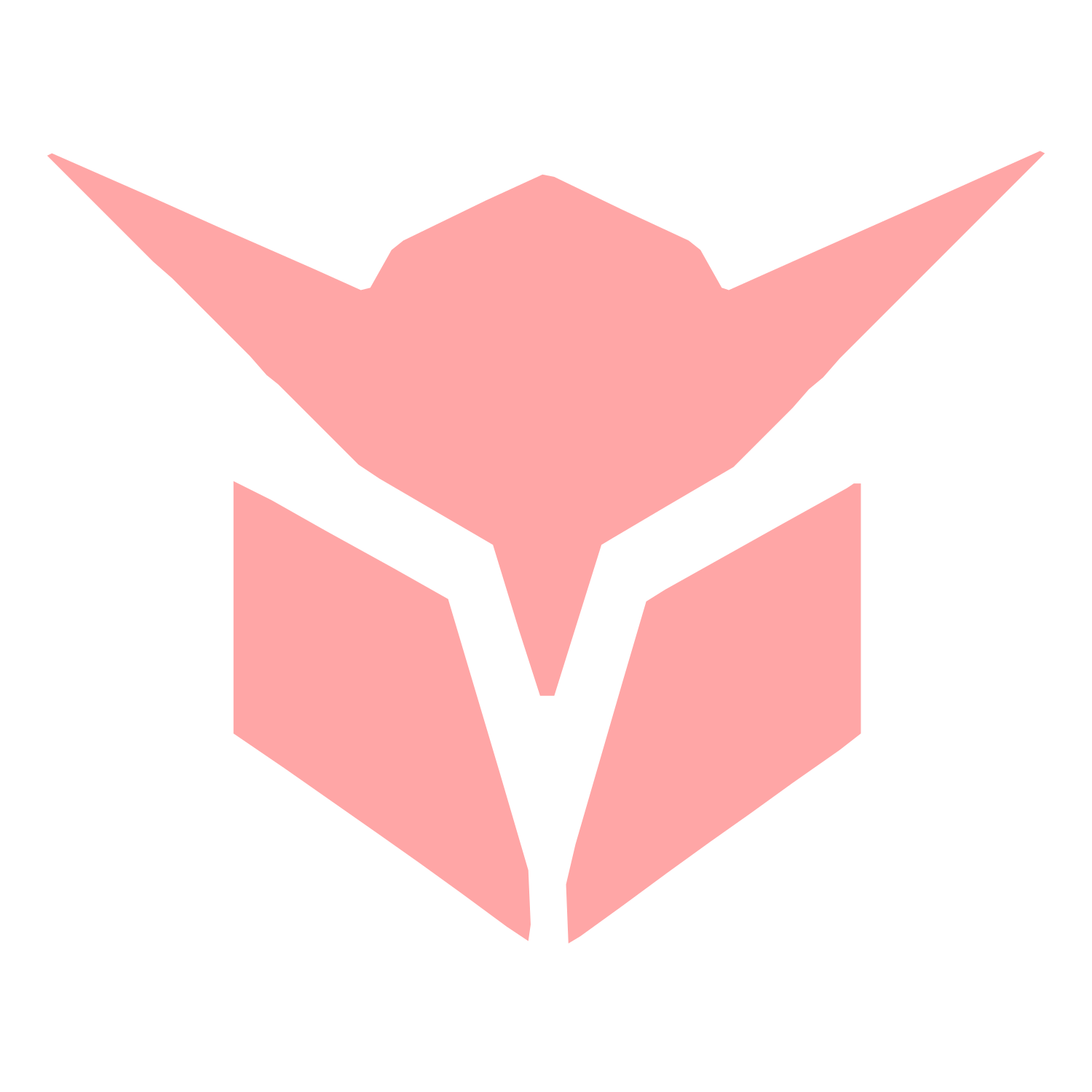 Robot Mask Helmet Logo #ffa6a6
