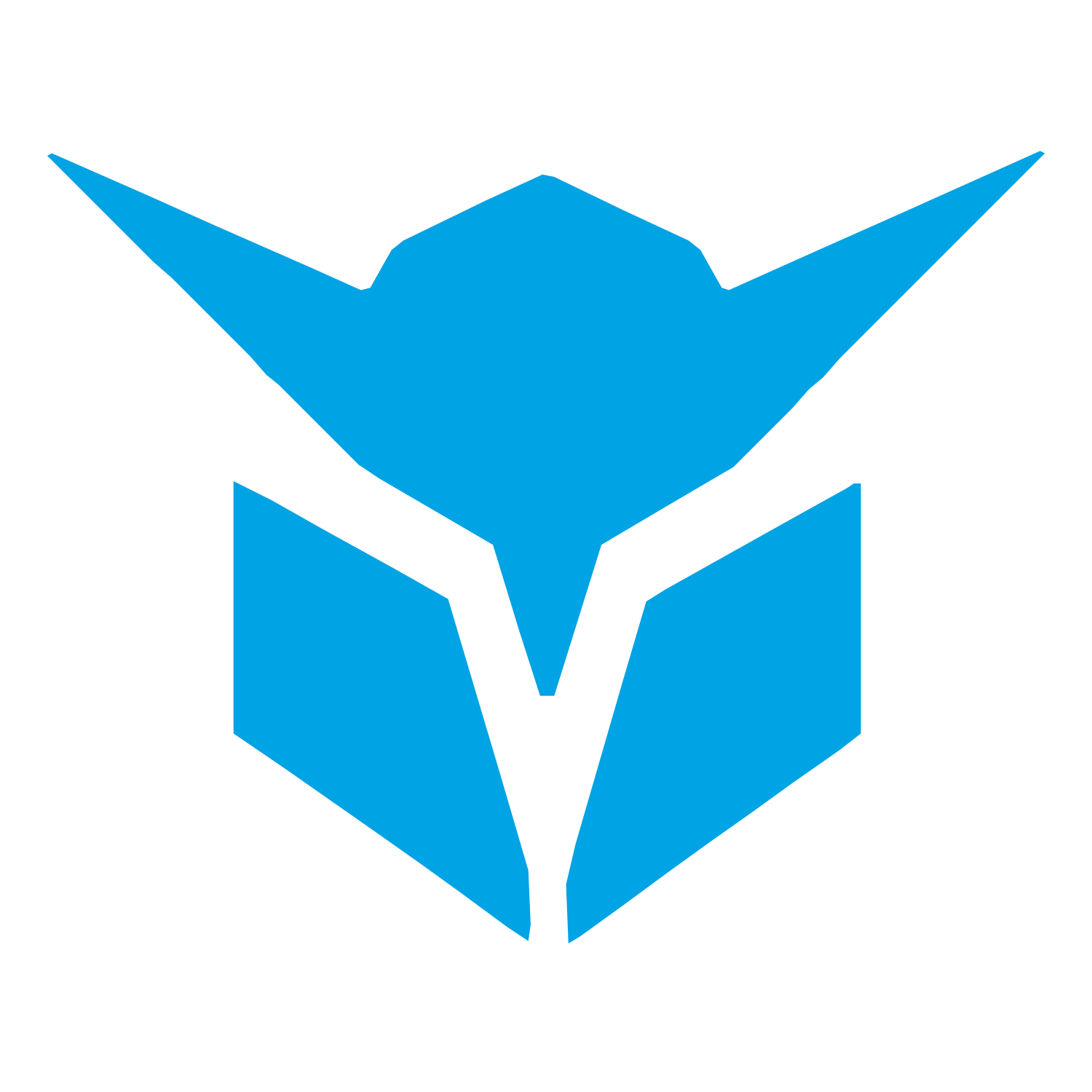 Robot Mask Helmet Logo #00a3e4