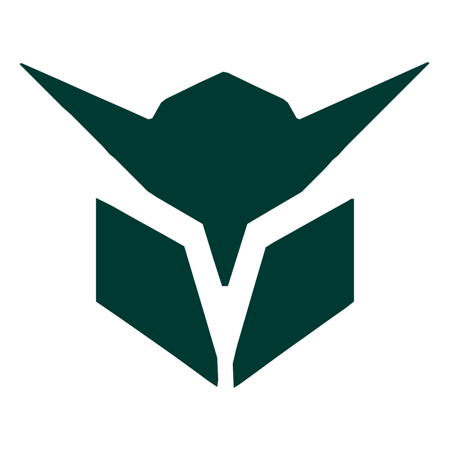 Robot Mask Helmet Logo #003932