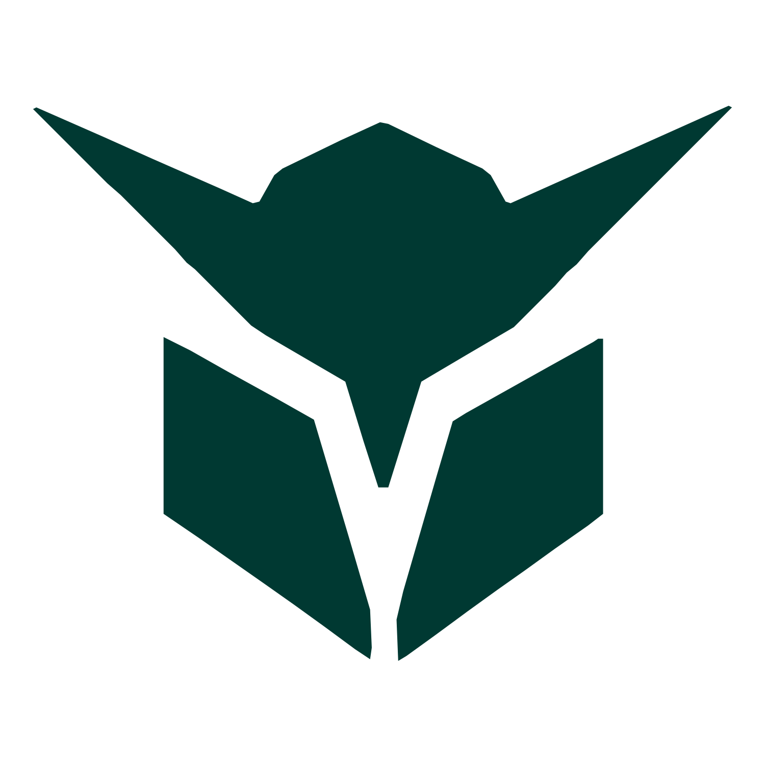 Robot Mask Helmet Logo #003932