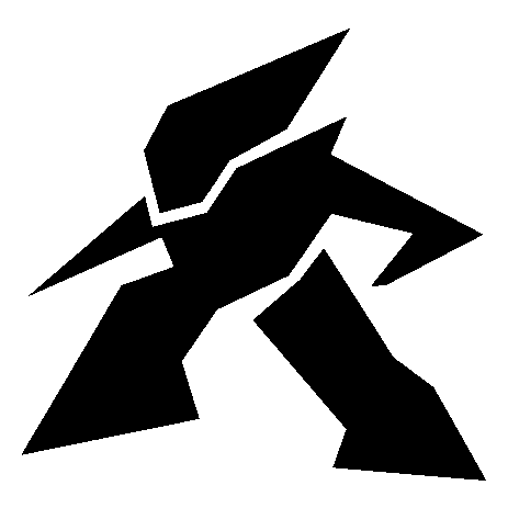 Robot Warrior Geometric Logo