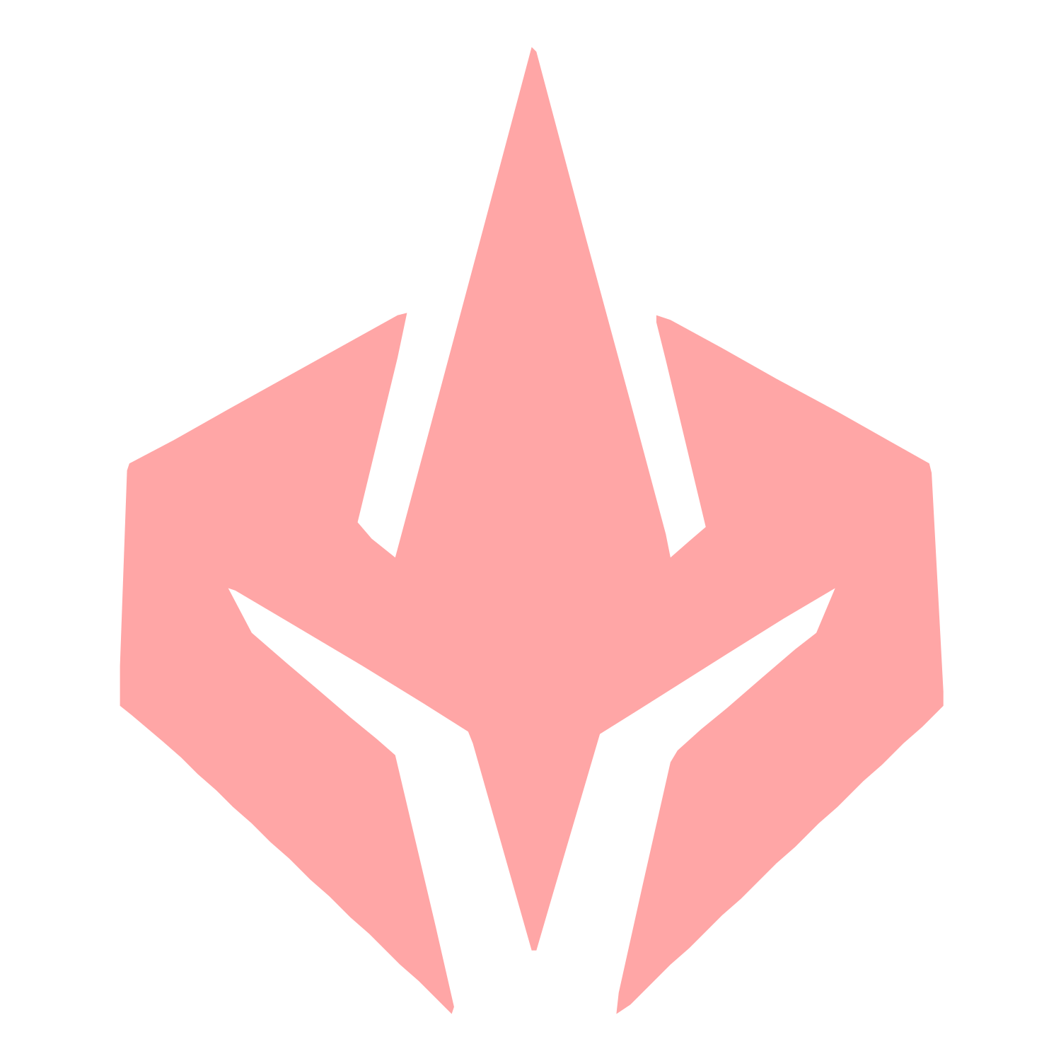 Robot Helmet Mask Logo #ffa6a6