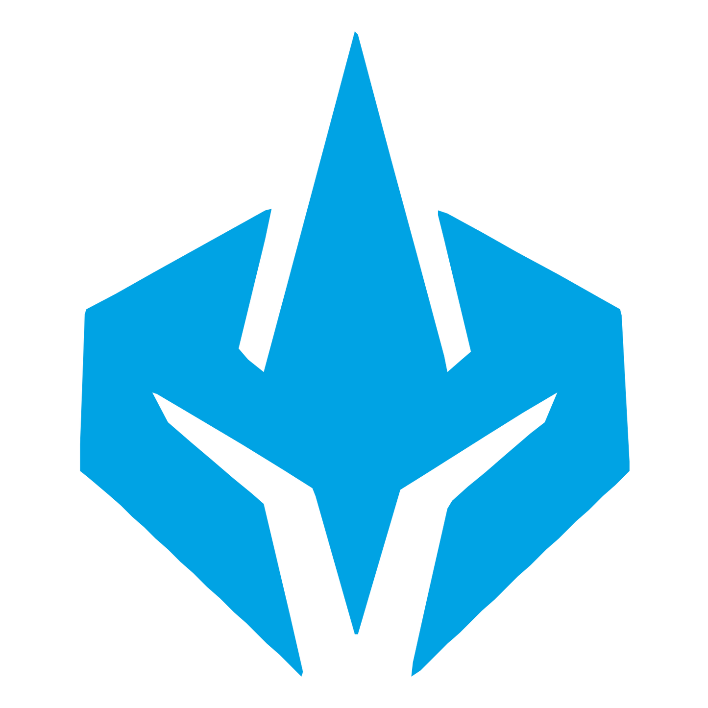 Robot Helmet Mask Logo #00a3e4