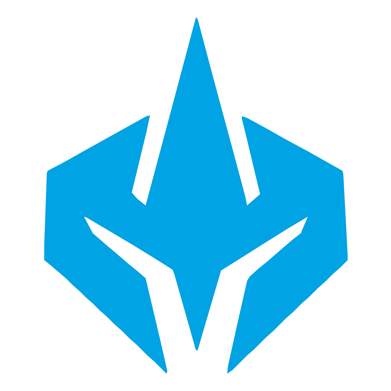 Robot Helmet Mask Logo #00a3e4