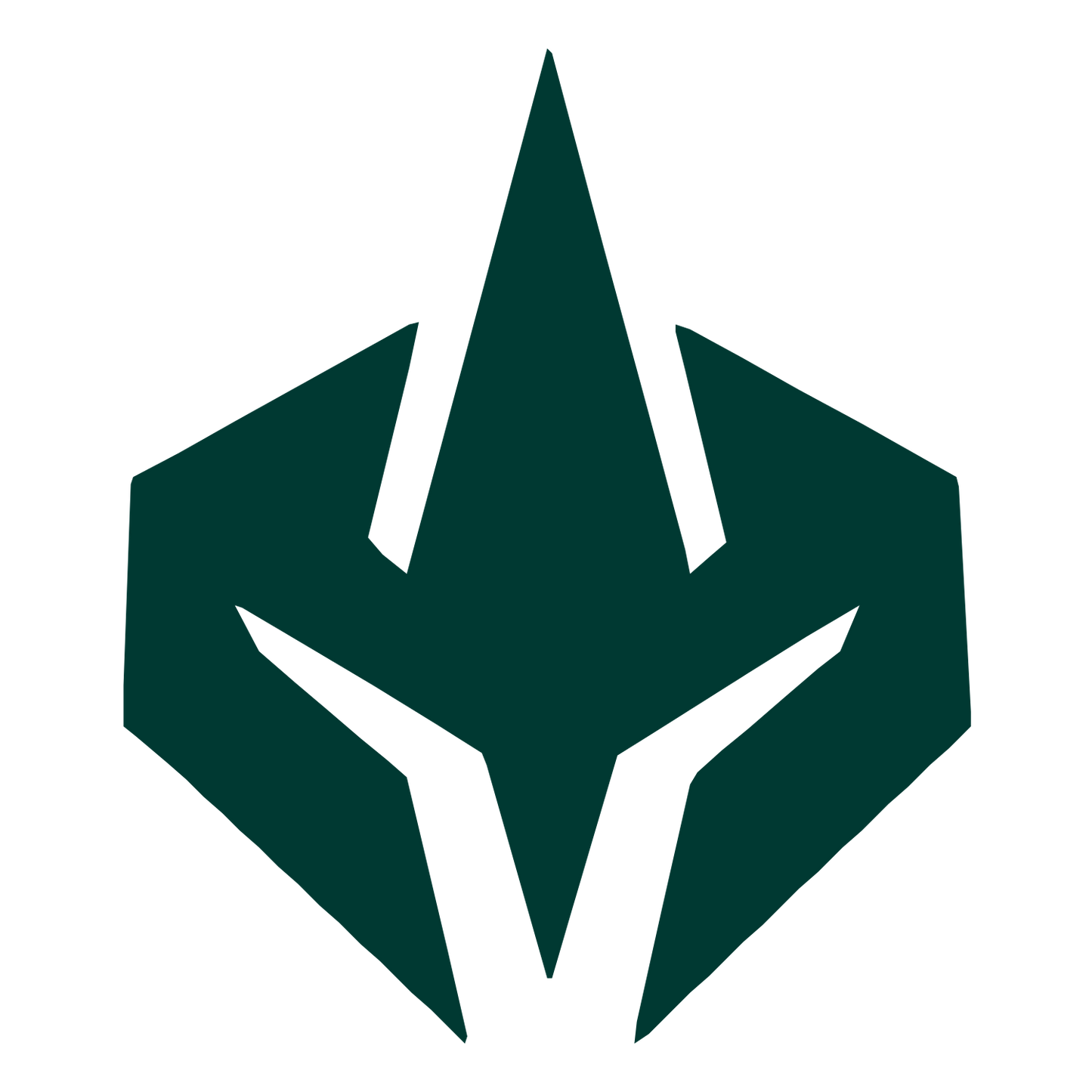 Robot Helmet Mask Logo #003932