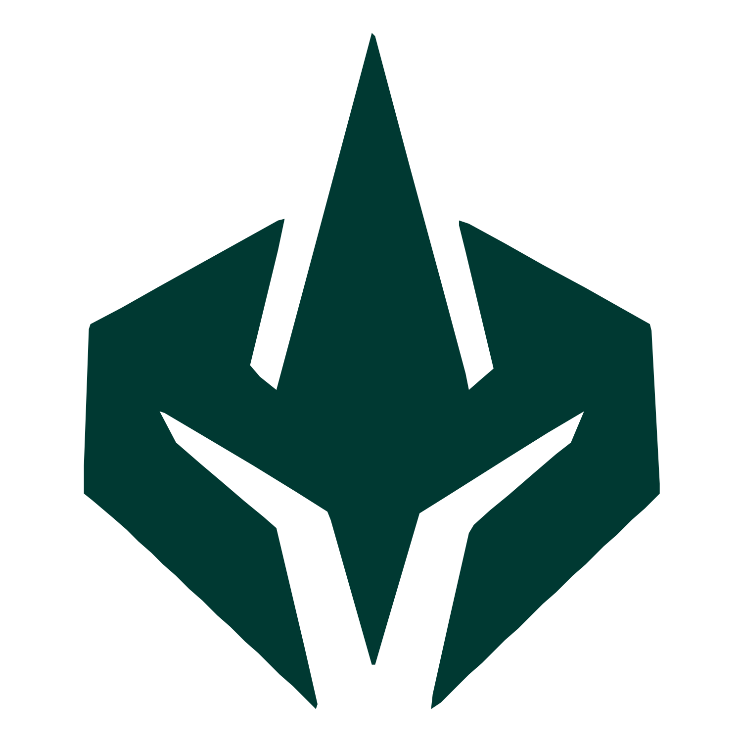 Robot Helmet Mask Logo #003932
