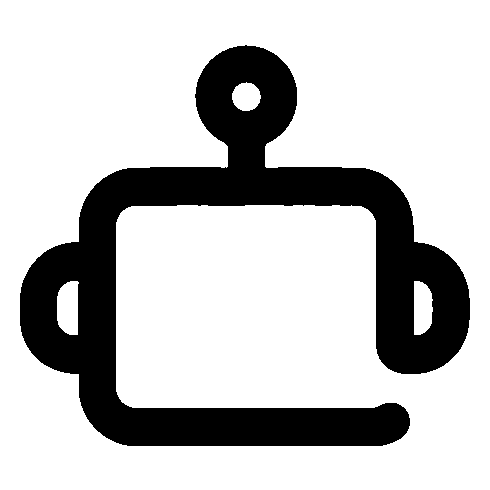 Monoline Robot Head Logo