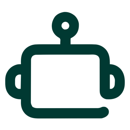 Monoline Robot Head Logo #003932