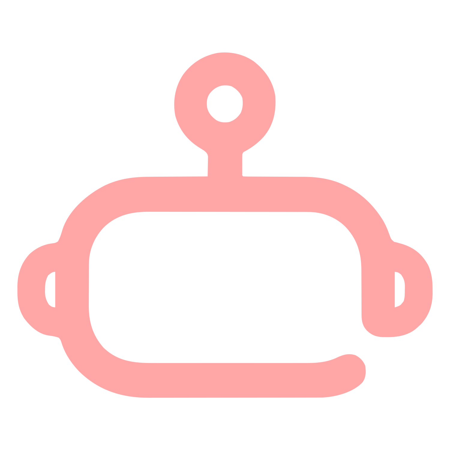 Monoline Robot Head Logo #ffa6a6