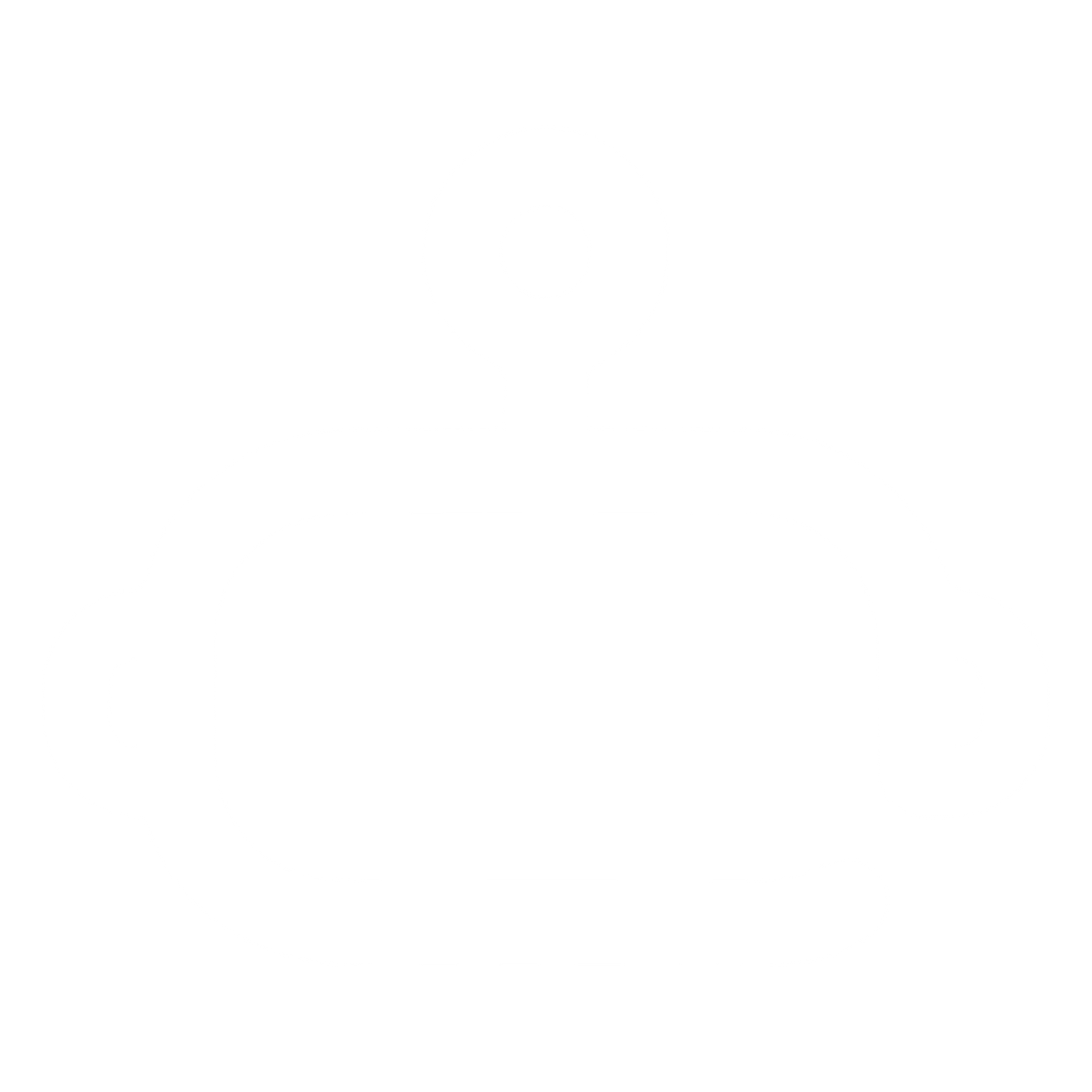 Monoline Robot Head Logo #ffffff