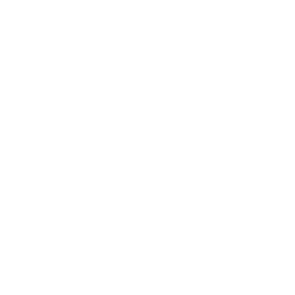 Monoline Robot Head Logo #ffffff
