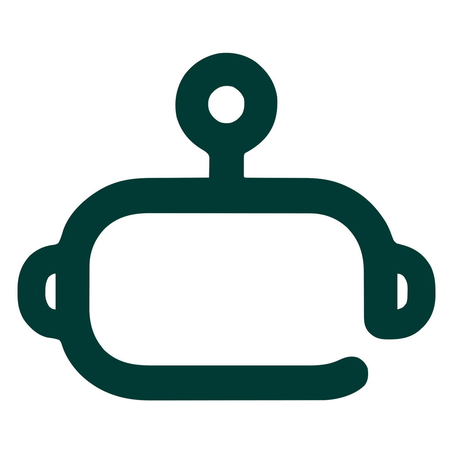 Monoline Robot Head Logo #003932
