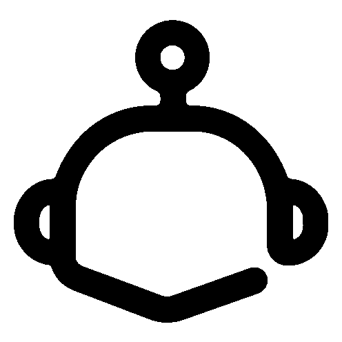 Monoline Robot Head Logo