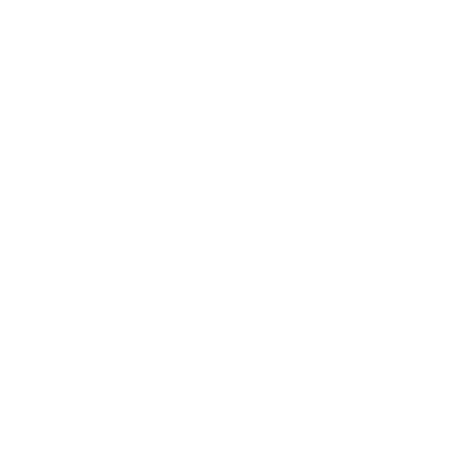 Monoline Robot Head Logo #ffffff