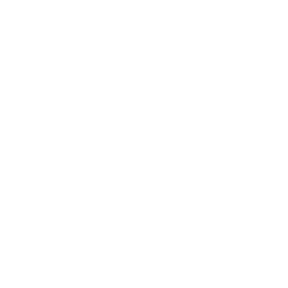 Monoline Robot Head Logo #ffffff