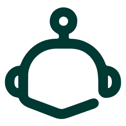 Monoline Robot Head Logo #003932