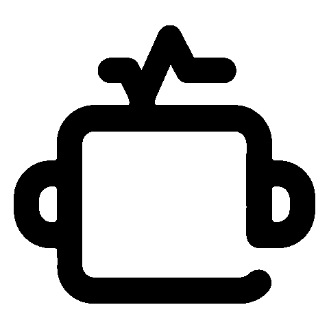 Monoline Robot Head Logo