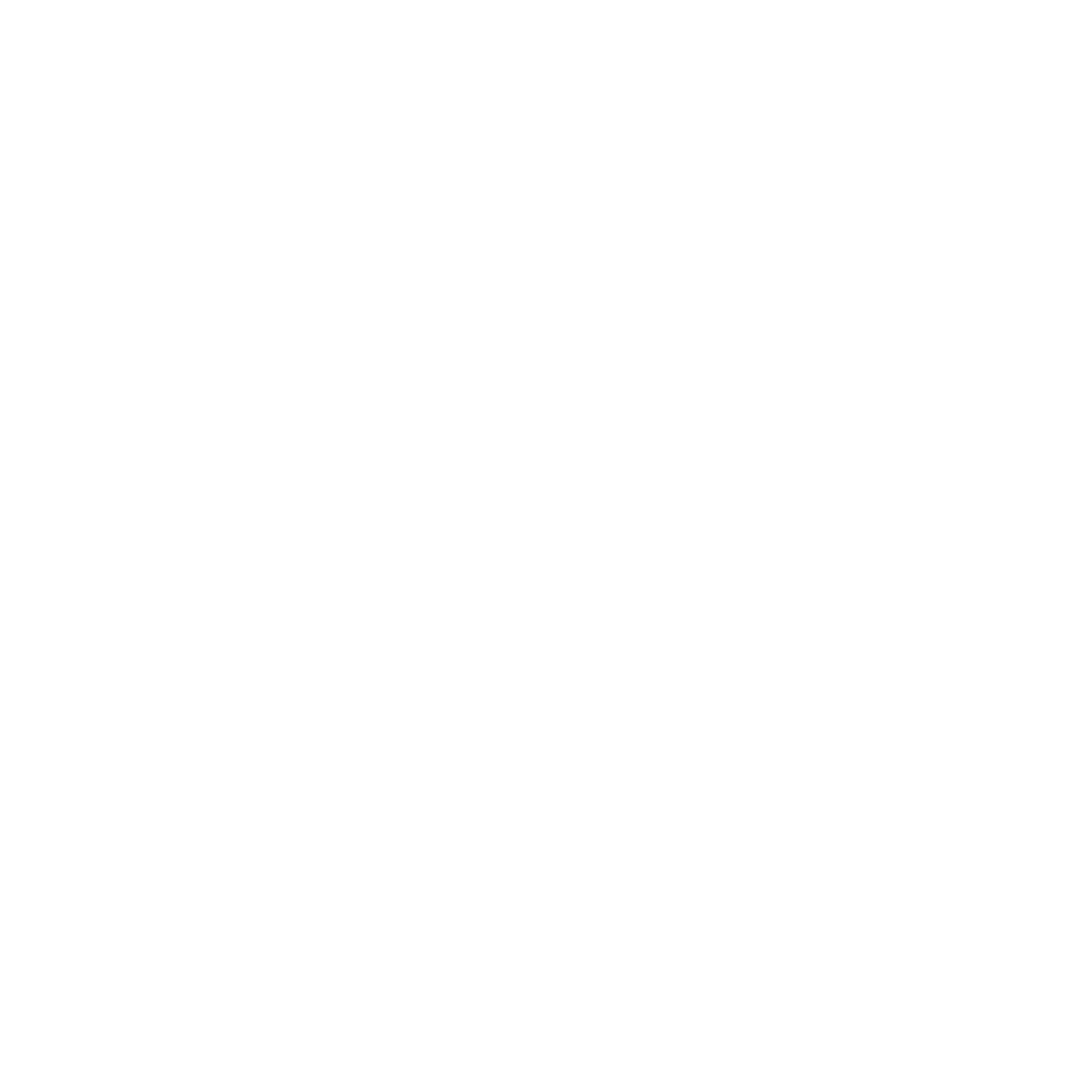 Monoline Robot Head Logo #ffffff