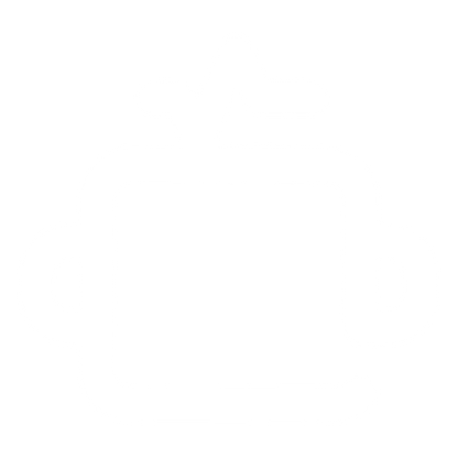 Monoline Robot Head Logo #ffffff