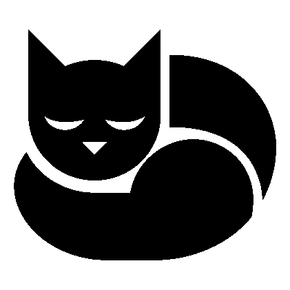 Curled Cat Bold Logo