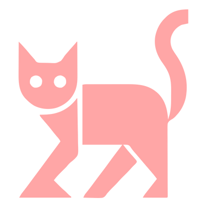 Bold Geometric Cat Logo #ffa6a6