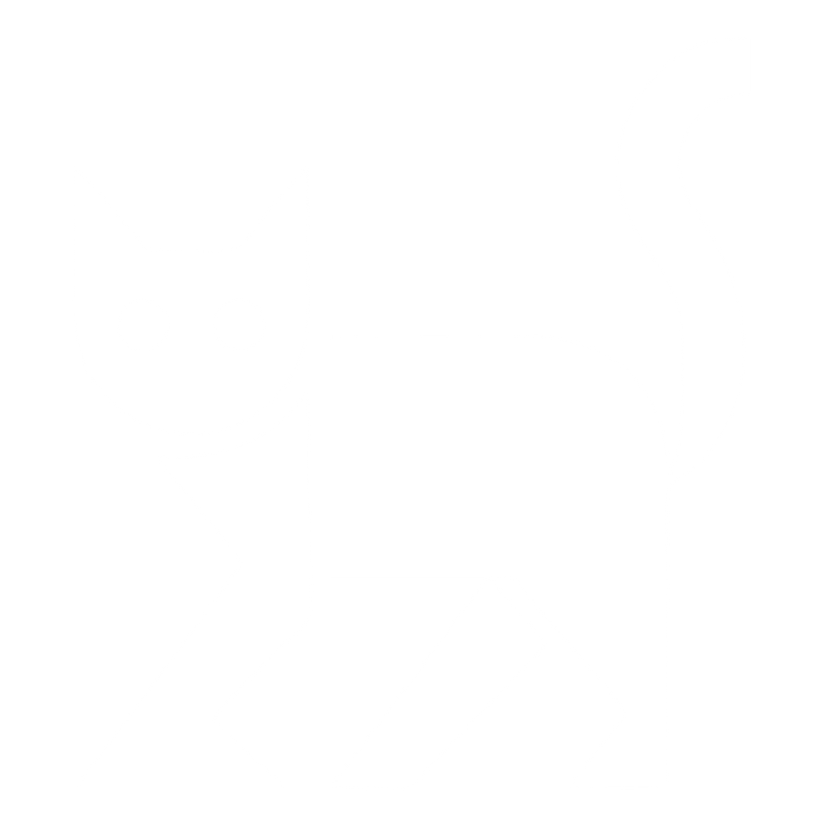 Bold Geometric Cat Logo #ffffff