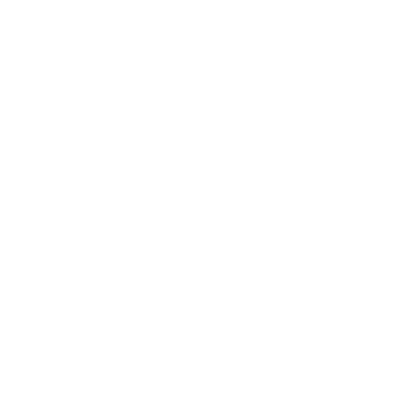 Bold Geometric Cat Logo #ffffff
